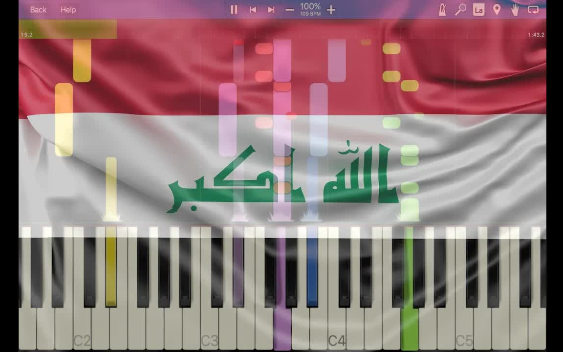 [图]伊拉克共和国国歌《我的家乡》[Synthesia]