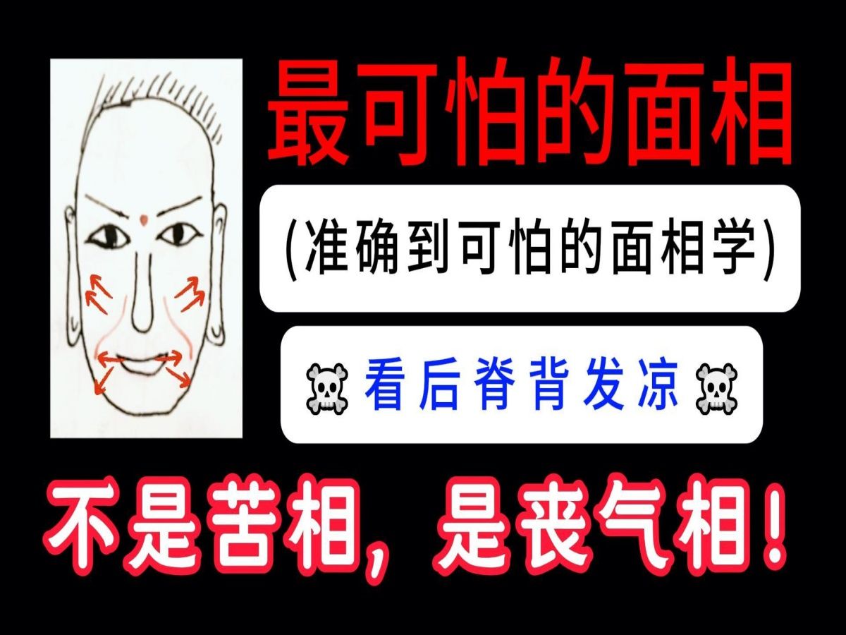 准确到可怕的面相学,看后脊背发凉,不是苦相,是丧气相哔哩哔哩bilibili