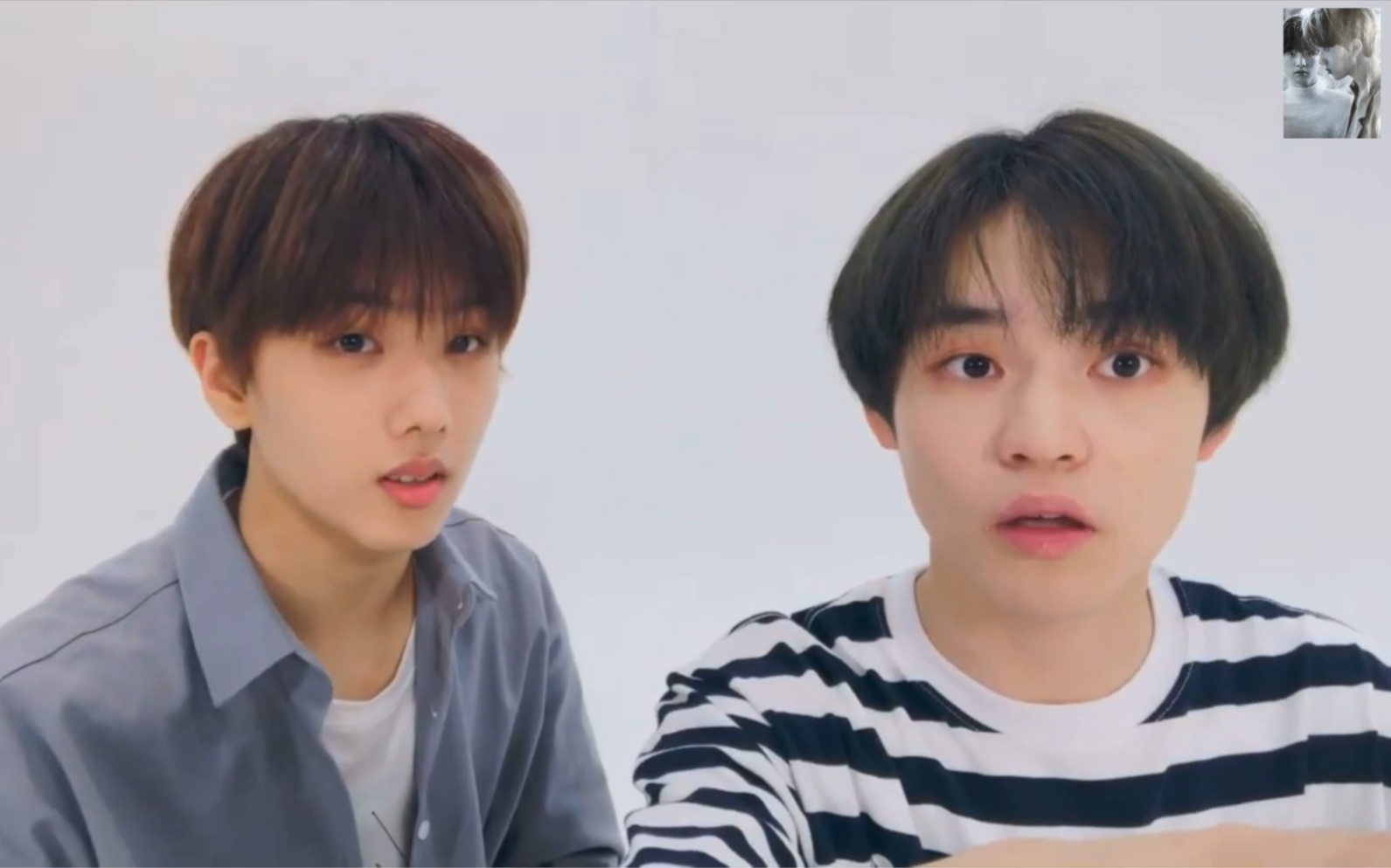 nctdream200624钟辰乐朴志晟直播这个直播镜头吧就是俩小朋友的镜子