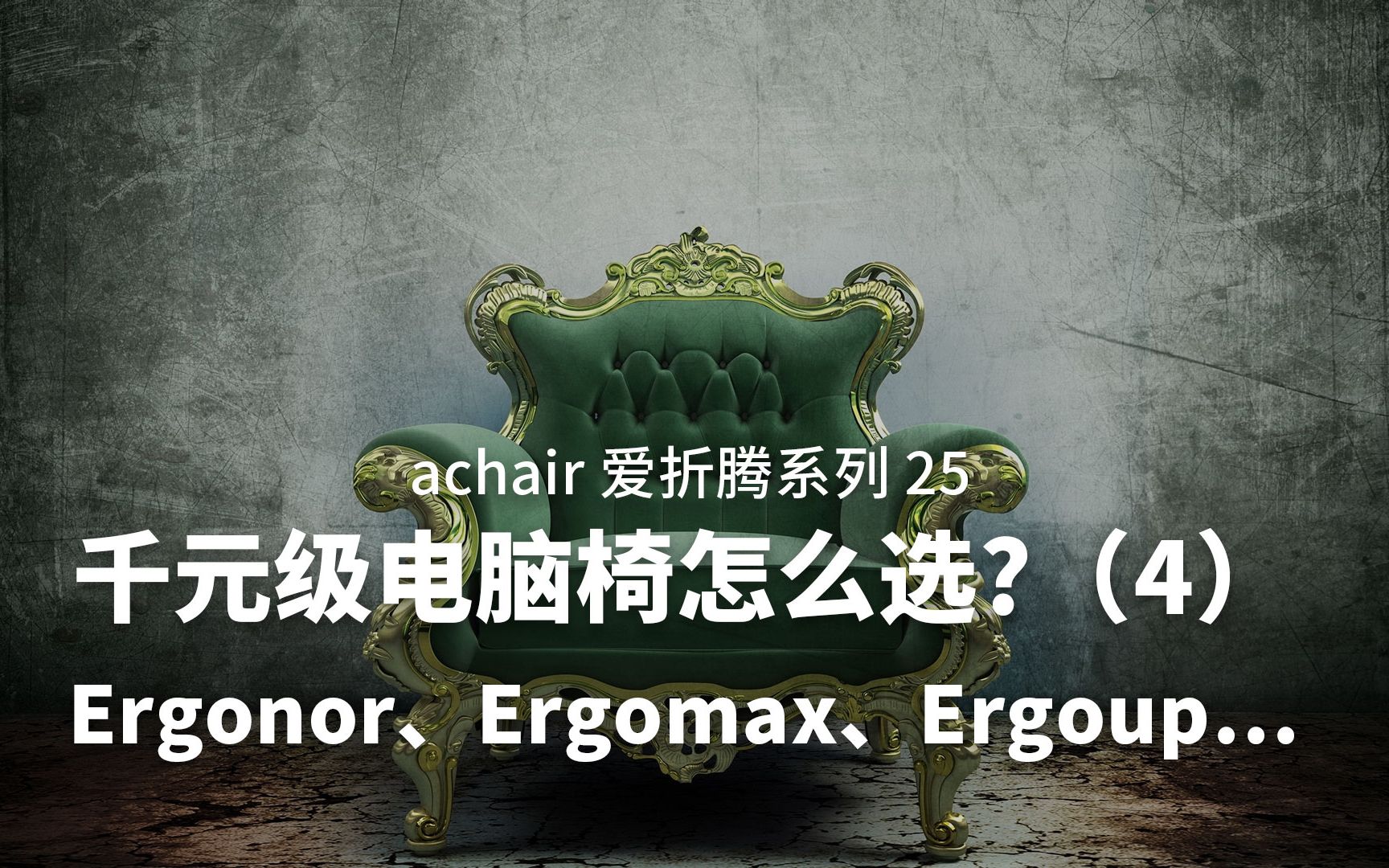 爱折腾25 千元级电脑椅怎么选4 联友Ergonor、Ergomax、Ergoup…哔哩哔哩bilibili