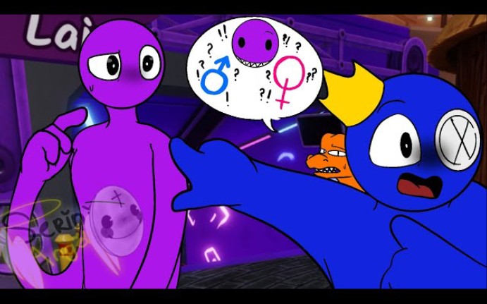 [图]Purples A Girl In Rainbow Friends ?! // CyansAGirlInRF Part 2Chapter2 OddWorldAU