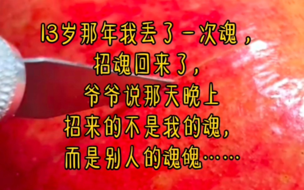 13岁那年我丢了一次魂 ,干了一辈子算命行当的爷爷给我招魂 魂回来了,可是我却记不起我13岁之前的记忆 ,爷爷说那天晚上招来的不是我的魂,而是别人...