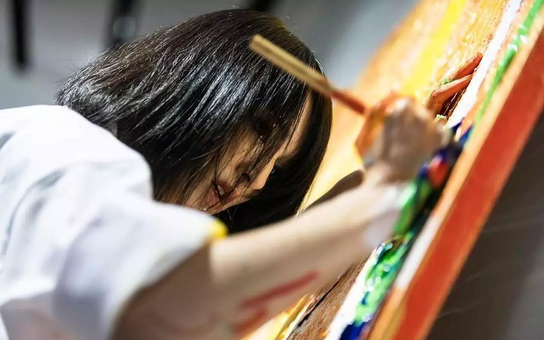 艺术现场日本画家小松美羽现场作画第三弹