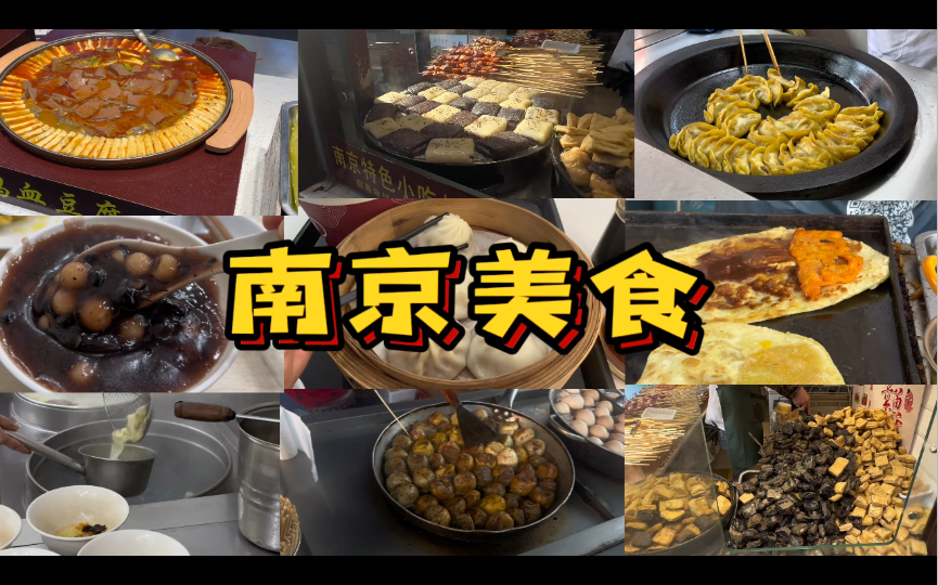 【南京美食】南京美食集合 夫子庙 老门东—那些你不容错过的金陵美食 街头美食哔哩哔哩bilibili