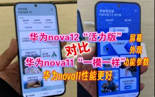 Download Video: 华为nova12“活力版”跟华为nova11一模一样，屏幕，外观，大小功能。