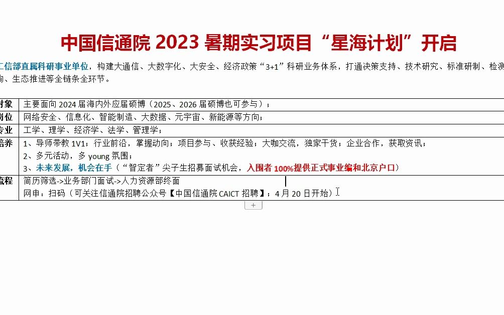 中国信通院2023暑期实习项目“星海计划”启动哔哩哔哩bilibili