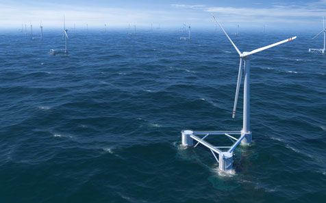 租用别国的海洋用风力发电巨型发电机居然漂在海上