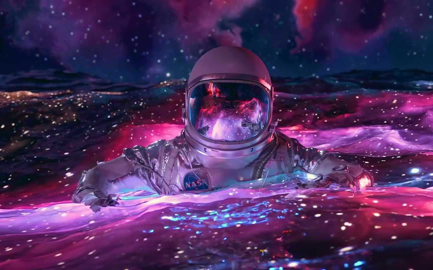 [图]【C4D赏析】Floating In Space | 漂浮星海的宇航员 赏析及制作流程