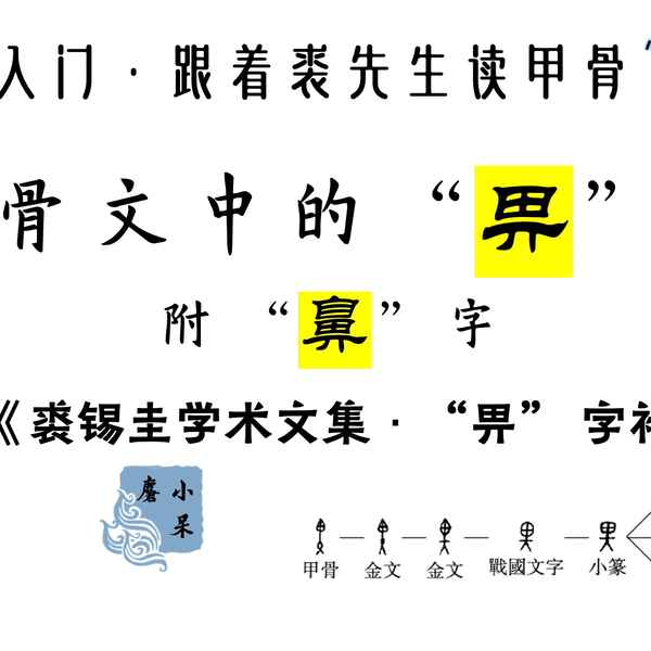 最可靠的甲骨文知识03“畀”是个什么字？它和“鼻”字有神马关系？附：矢、眉、叶、匕·读裘锡圭先生学术文集_哔哩哔哩_bilibili