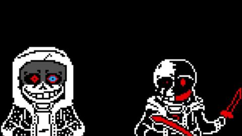 Killer Sans & Lethal Deal (Killer Sans phase 2) + KillerDust Sans showcase  [Undertale au's fight 2] 