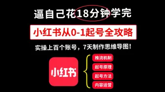 Download Video: 小红书运营底层逻辑，小红书从0到1起号完整运营攻略！小红书推流机制，小红书推流算法，2025版小红书运营教程，小红书起号攻略，小红书起号运营，小红书从0到1，小