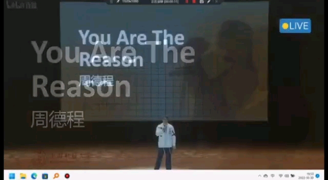 [图]校园歌手大赛深情翻唱you are the reason(cover Calum Scott)