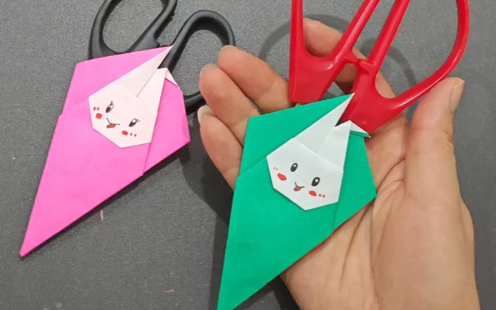 可爱的兔子剪刀保护套 创意手工折纸