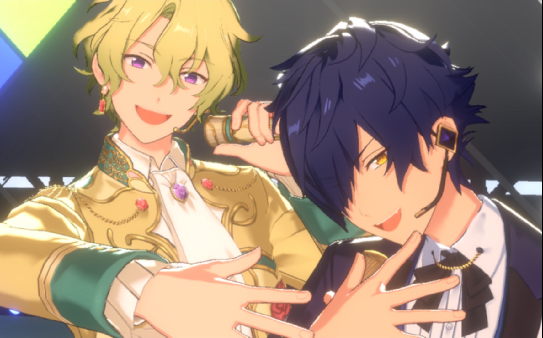 让eve穿着发色西服贴身热舞【偶像梦幻祭2】