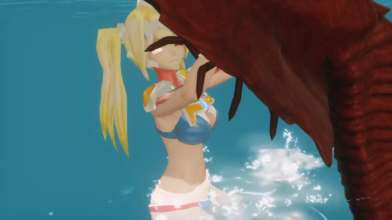 奥特娘迎战怪兽