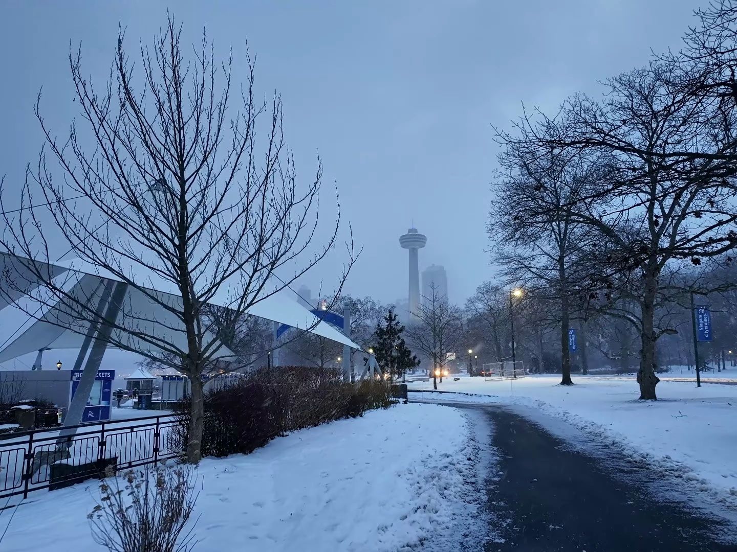 尼亚加拉瀑布雪7615放松漫步4k9896 加拿大冬季仙境探险