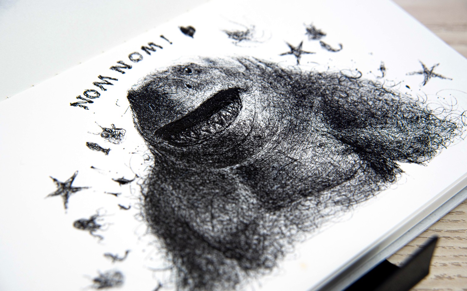 【手绘针管笔涂鸦】自杀小队2~鲨鱼王#纳纳威_哔哩哔哩_bilibili