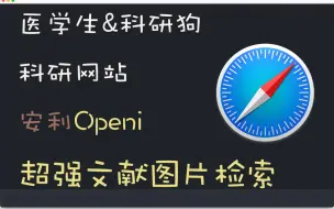 Descargar video: 3分钟安利科研网站openi，用好图片检索文献学会不愁人