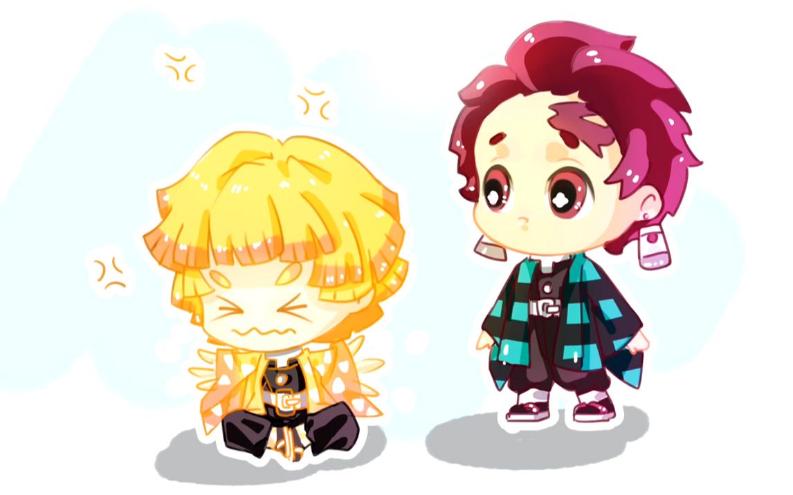 【q版】宅在家,让炭治郎和善逸陪你们画画