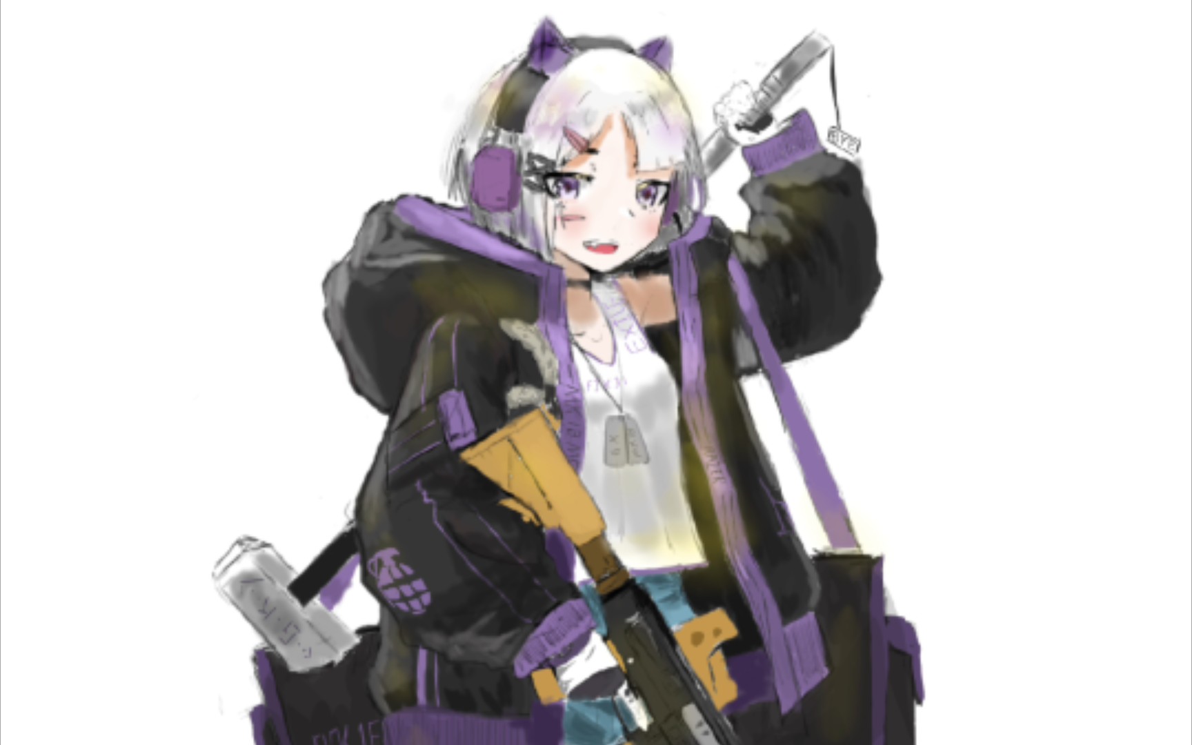 [图]自创少女前线战术人形MK18MOD1（画渣作画，不喜勿喷，第一次板绘）