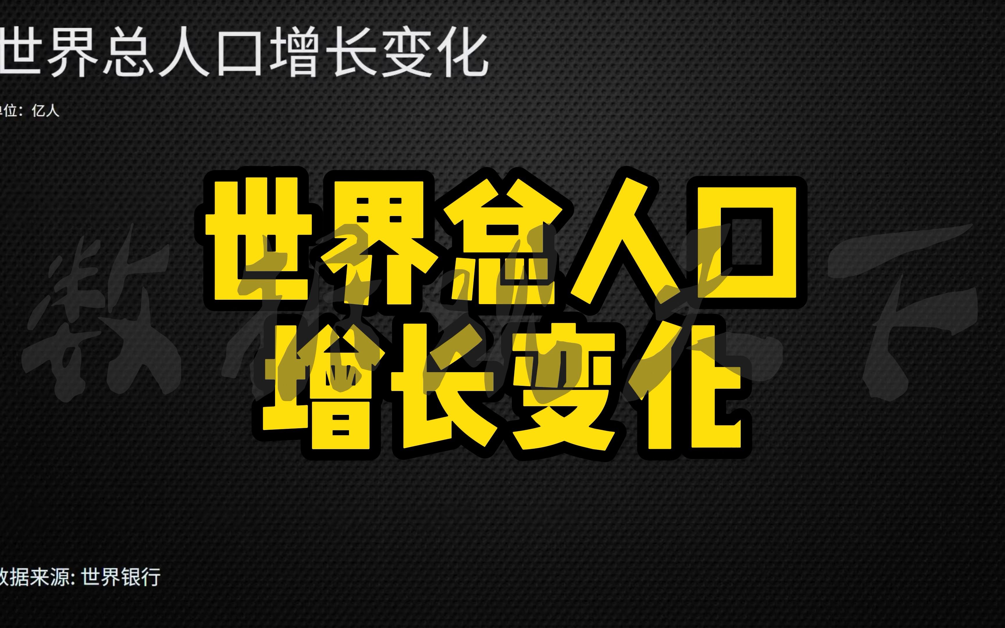 世界总人口增长变化,即将80亿哔哩哔哩bilibili