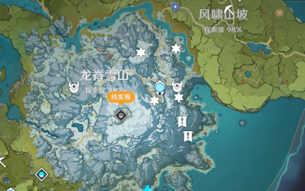 原神雪山地图图片