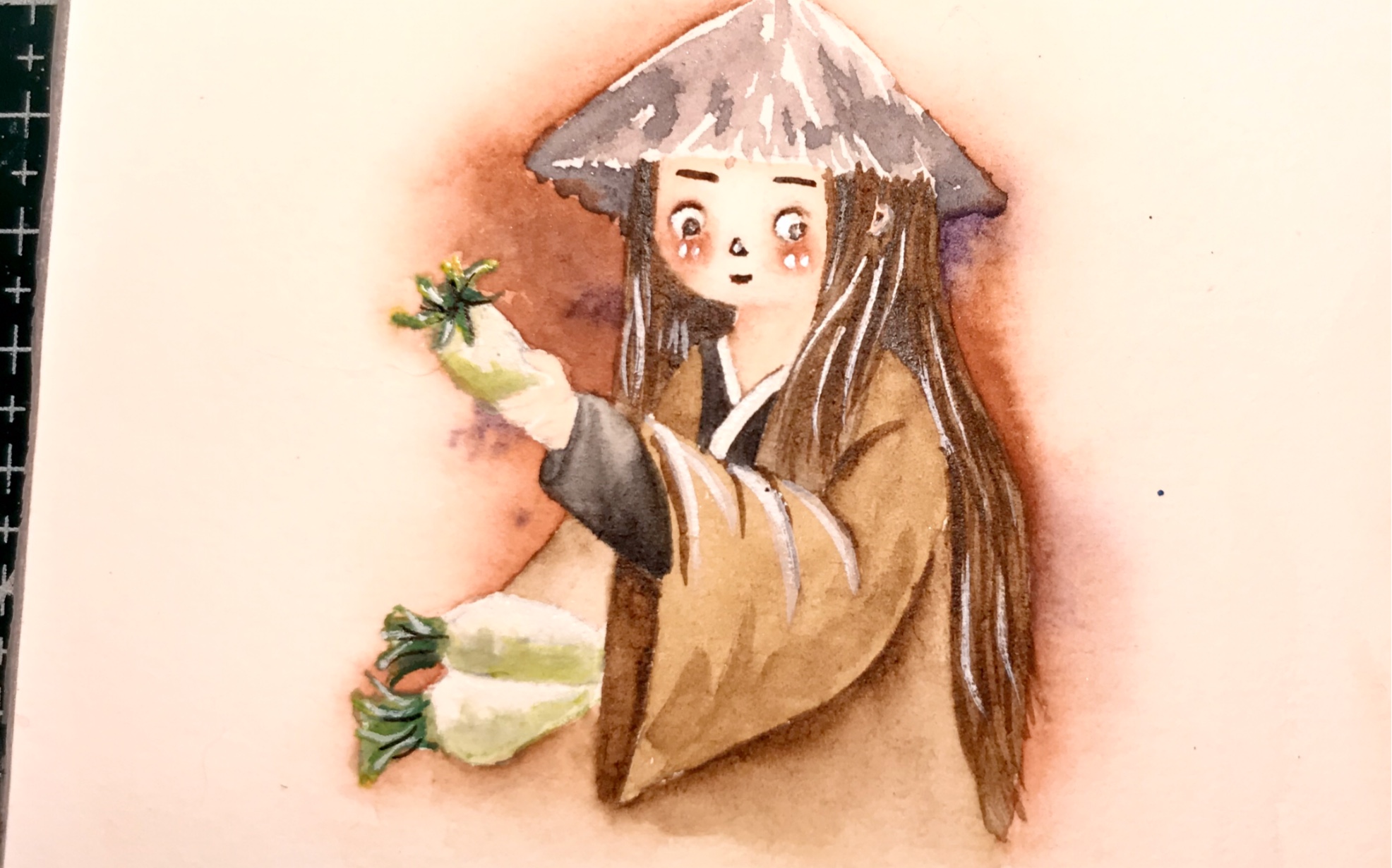 【水彩】陈情令温宁—卖萝卜