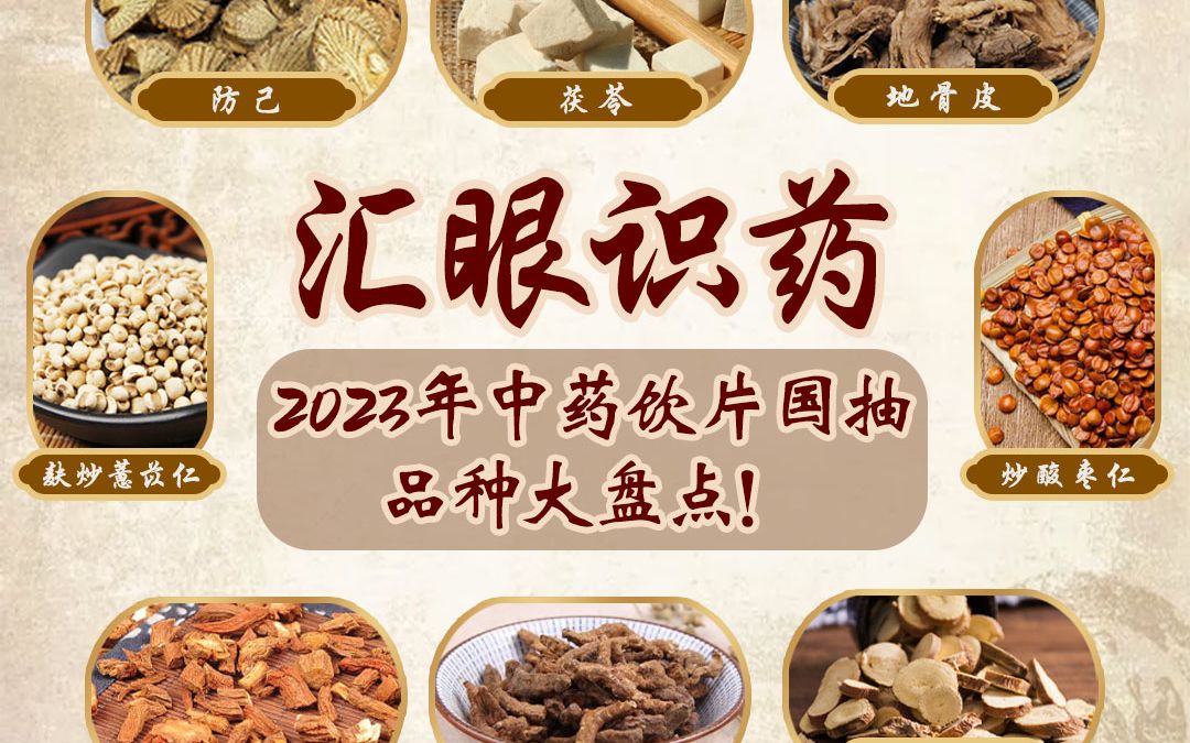 2023年中药饮片国抽品种大盘点哔哩哔哩bilibili