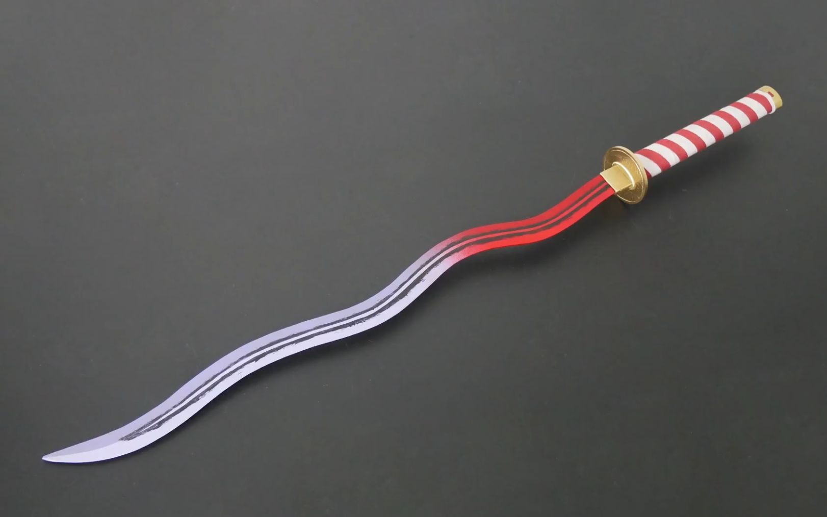 制作一把蛇柱伊黑小芭内的日轮刀