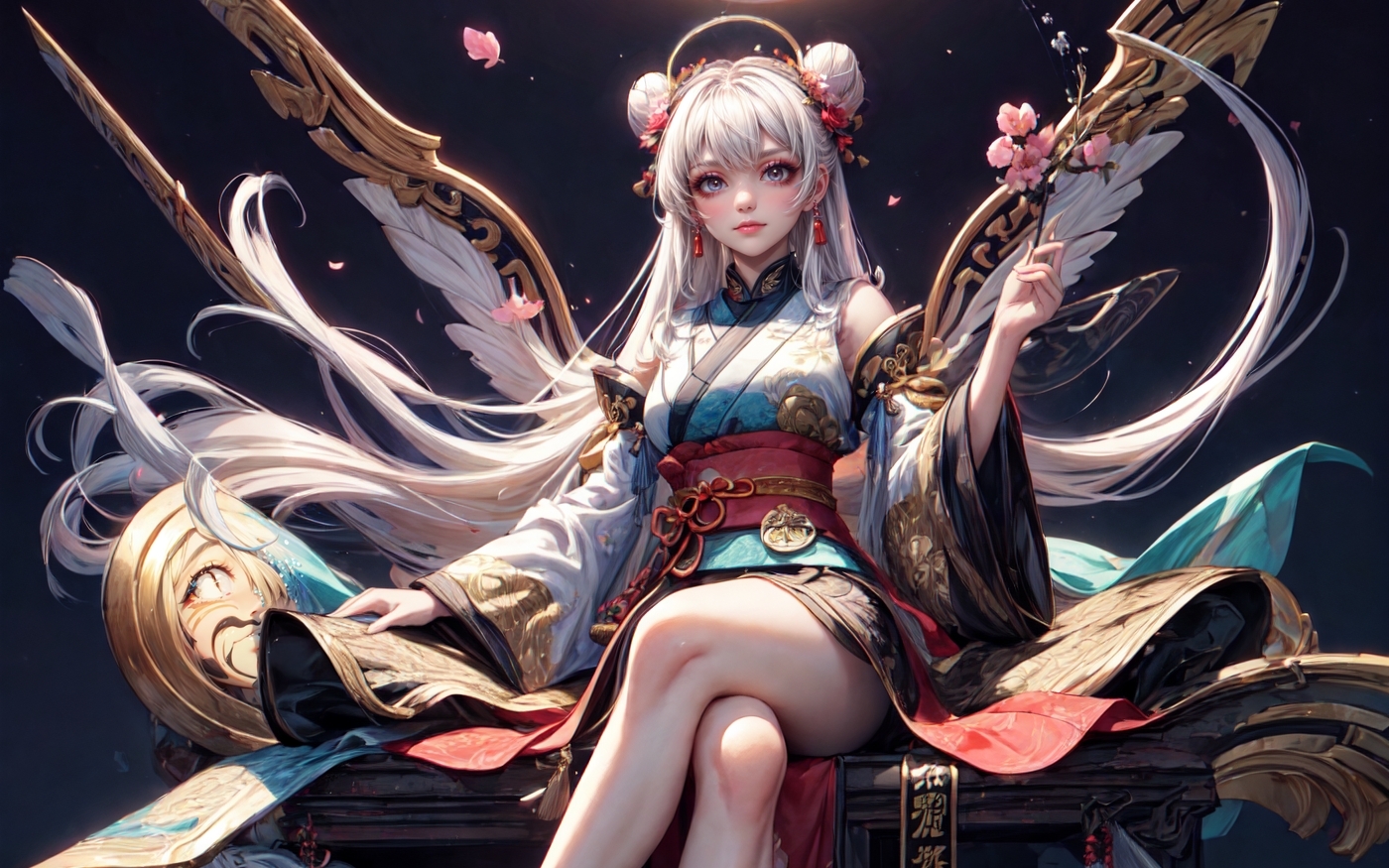 美人画卷,墨香古卷,丽人如梦