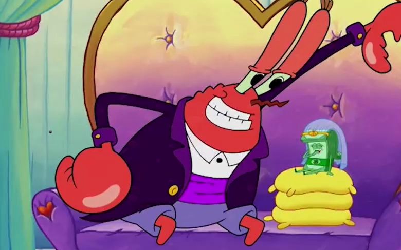 海绵宝宝:蟹老板跟钱结婚了!晚年黄昏恋遇真爱