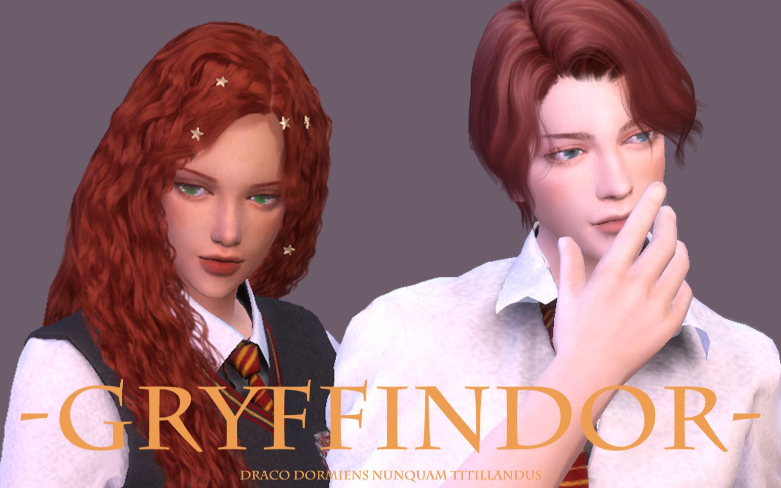 模拟人生4霍格沃茨捏脸格兰芬多捏人捏两只美美的小狮子可分享