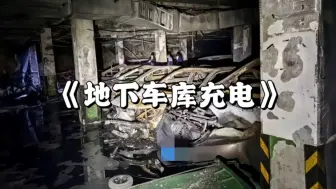 Скачать видео: 到底是哪位人才允许电车地下车库充电，三者险300万不够塞牙缝。