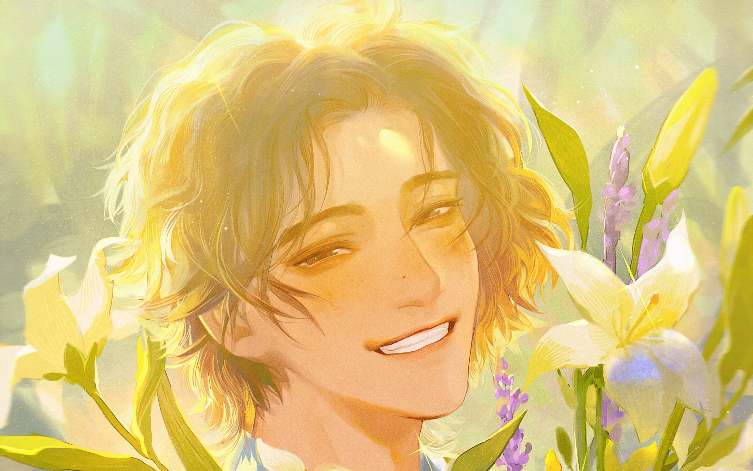 【板绘】五分钟聊聊厚涂男孩子的技巧~~示范画个暖阳阳的小漂亮!