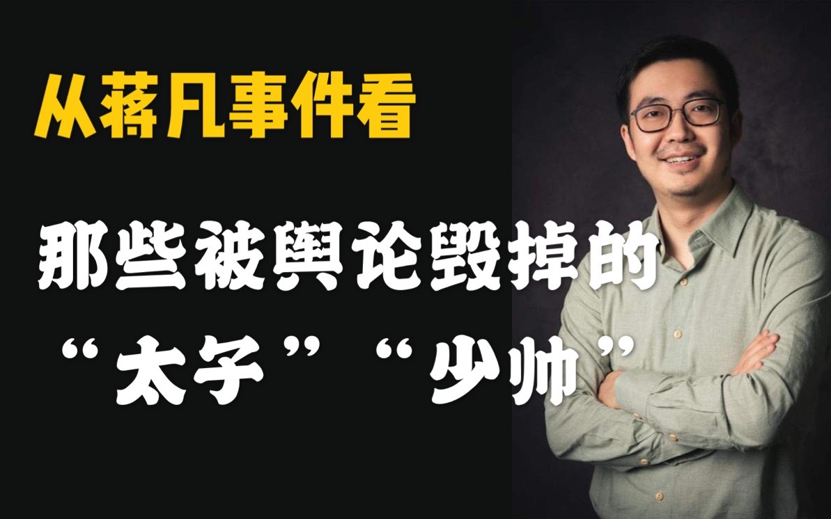 从蒋凡事件看互联网企业的“太子”“少帅”是如何被舆论捧杀的哔哩哔哩bilibili