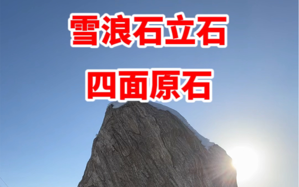 雪浪石立石 四面原石!