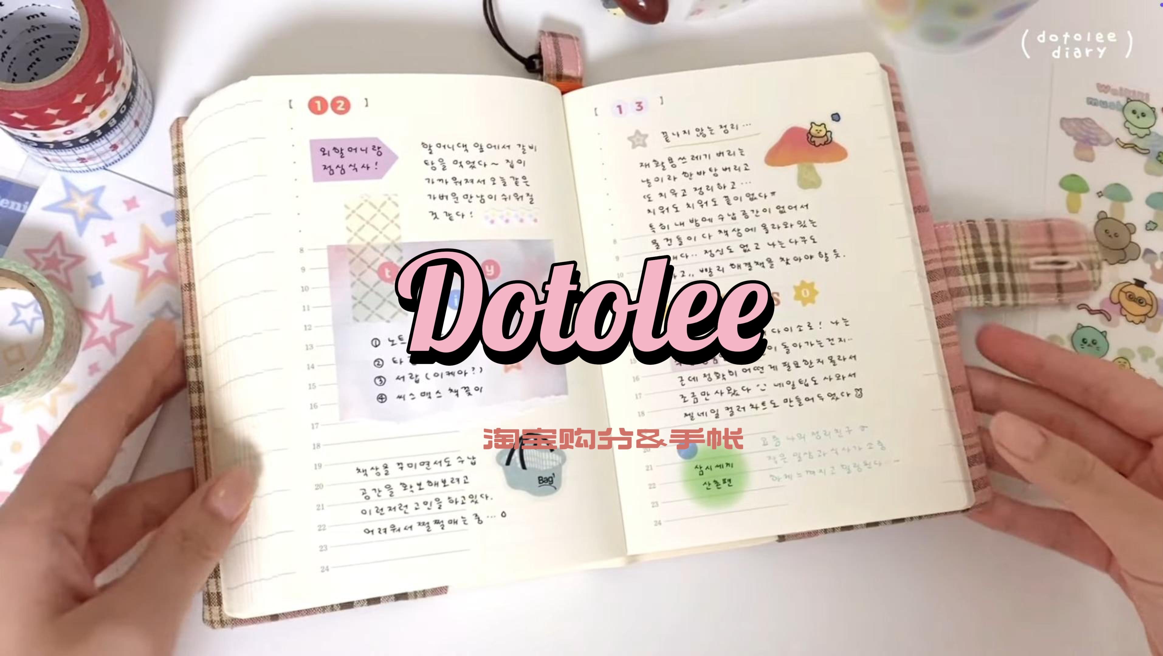 手帐搬运(自制中字)|dotolee|淘宝购分&用新买的产品写手帐哔哩哔哩bilibili