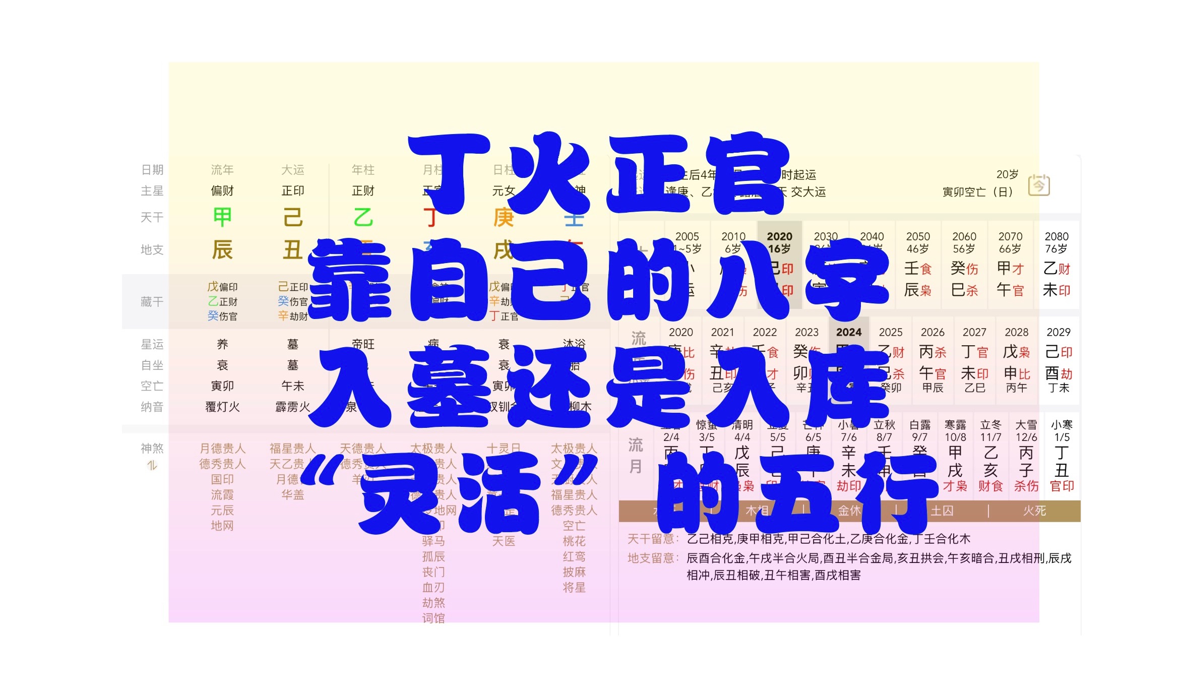 丁火正官 靠自己得到八字 入墓还是入库“灵活”的五行哔哩哔哩bilibili