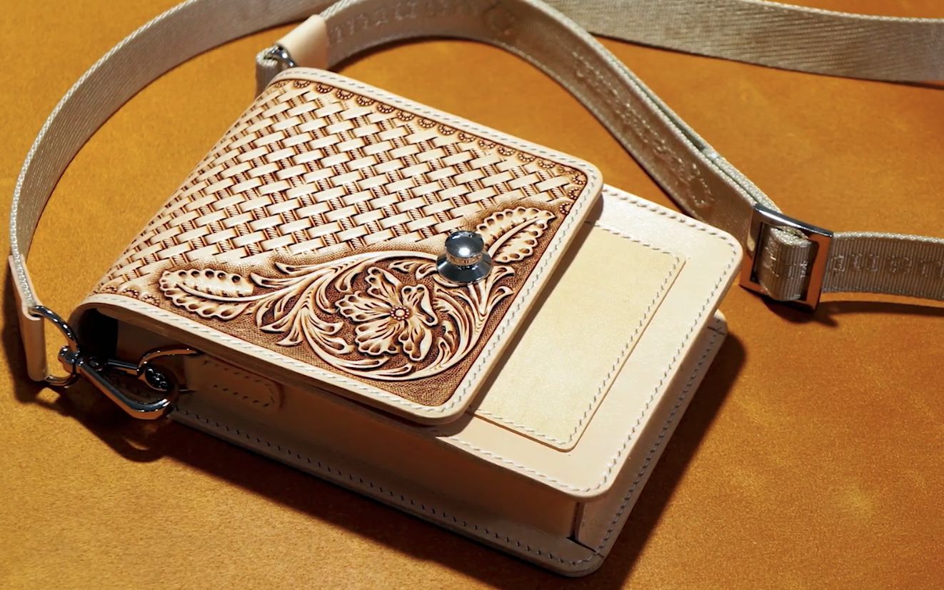 bitchen手工皮具 皮雕简约单肩小包 图纸见简介( bitchen 58)