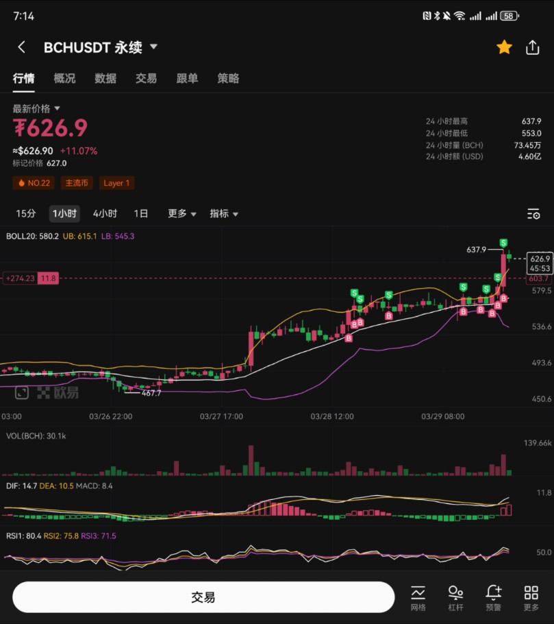 BCH突破600,下个目标1000哔哩哔哩bilibili