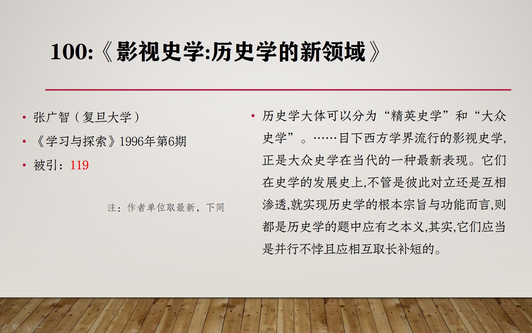 当代历史学类期刊论文被引数top100哔哩哔哩bilibili