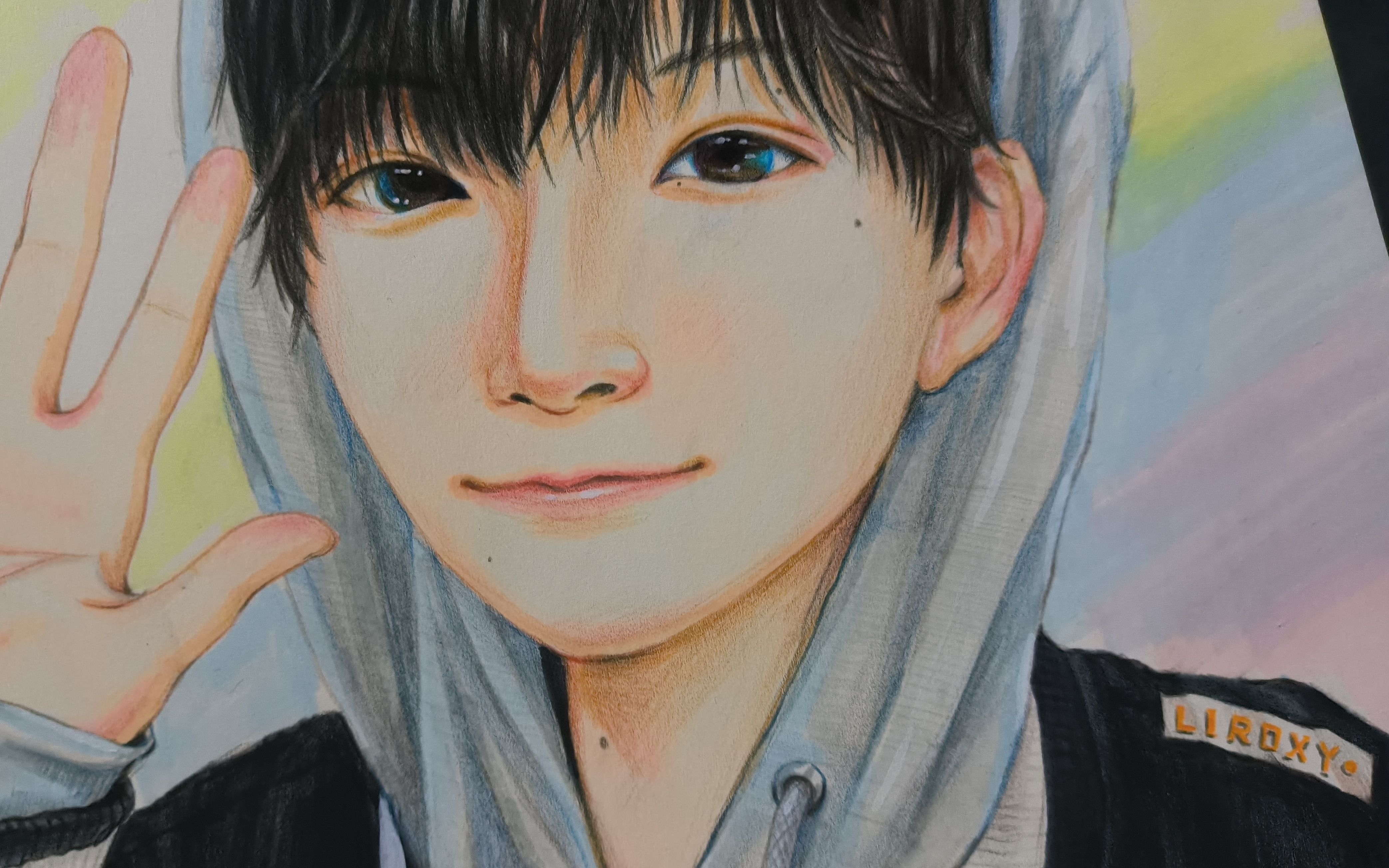 【手绘】脑补带爪爪的深深猫自拍一张,祝贺周深粉丝突破800w,929生日