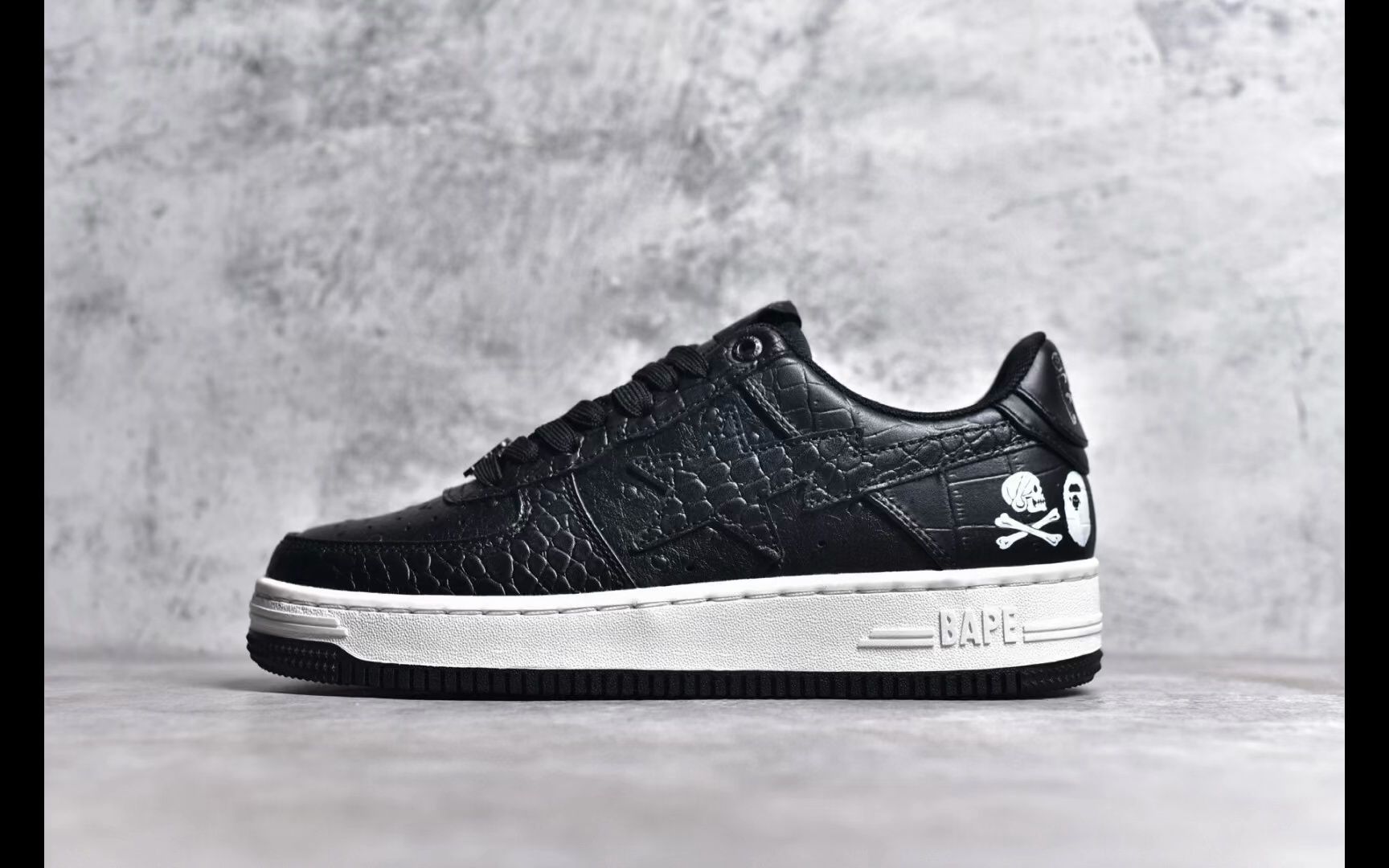 安逸猿 bape sta low x neighborhood nbhd 联名闪星复古运动鞋