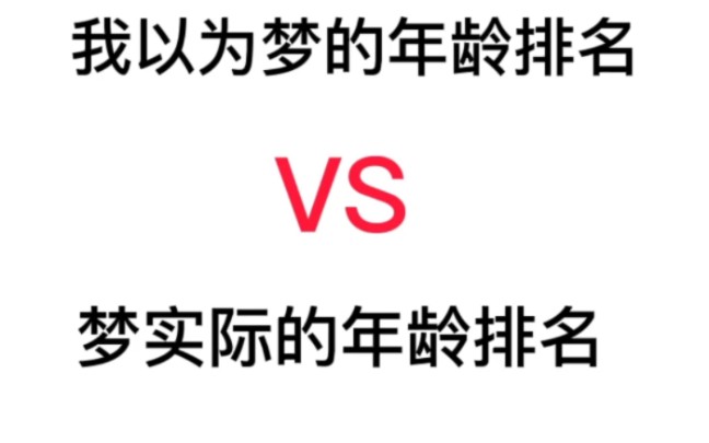 【NCT dream】我以为dream成员的年龄排名vs实际的年龄排名哔哩哔哩bilibili