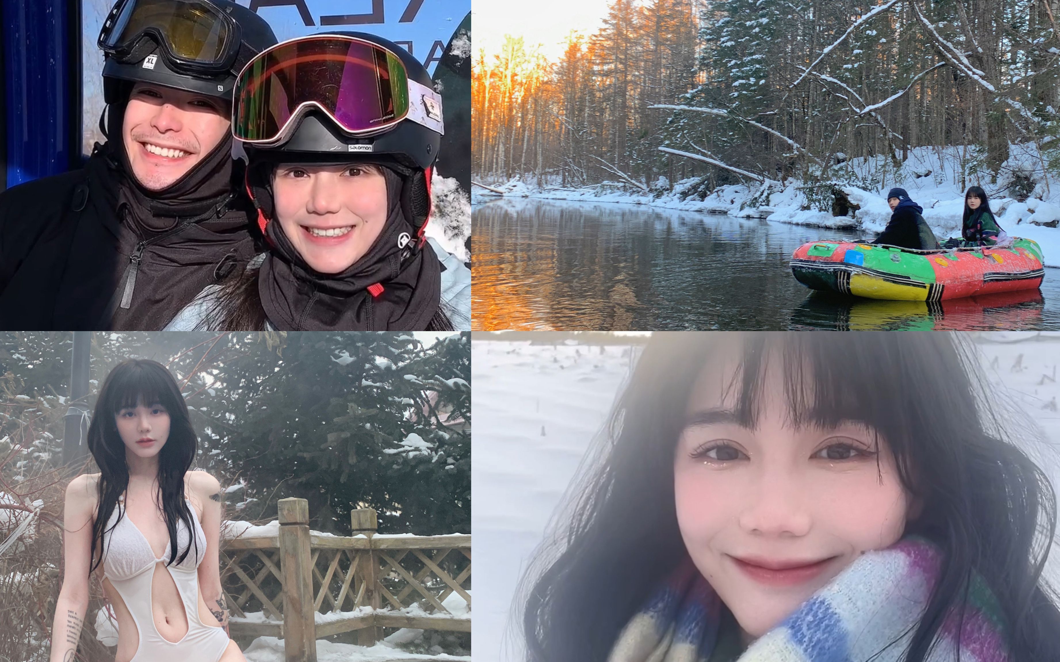 vlog|滑雪,漂流,温泉,雪地摩托哔哩哔哩bilibili