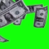 绿幕抠像飘落的美元钞票视频素材