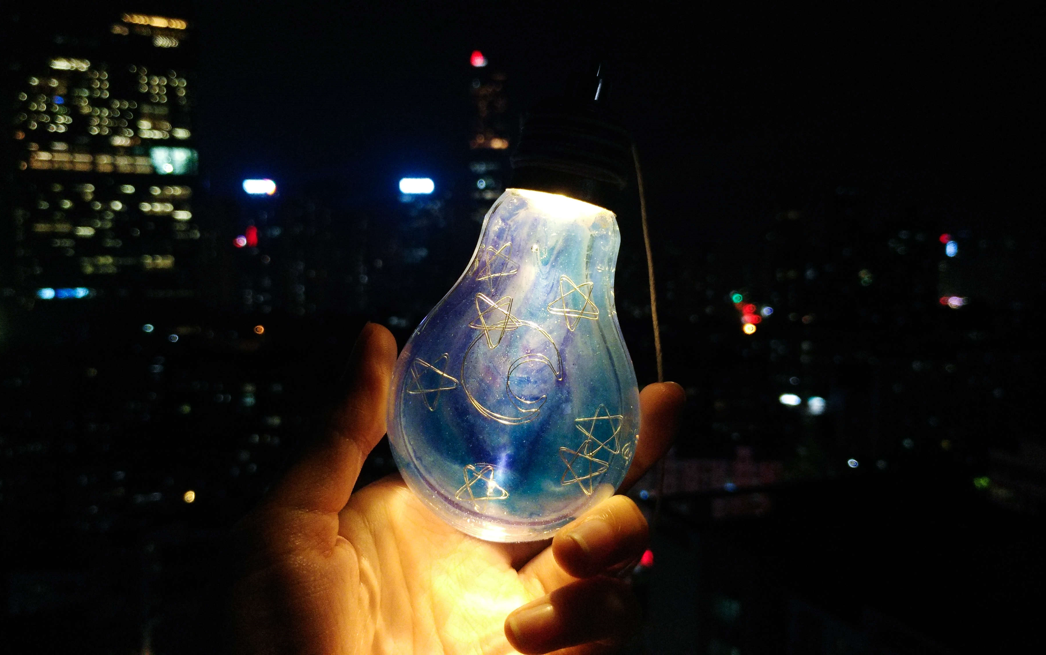 【滴胶】灯泡里的星空