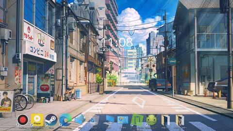 Wallpaper Engine】壁纸《Tokyo Street with Day Night Cycle and  Clock》怎么设置时间显示在中间讲解-哔哩哔哩