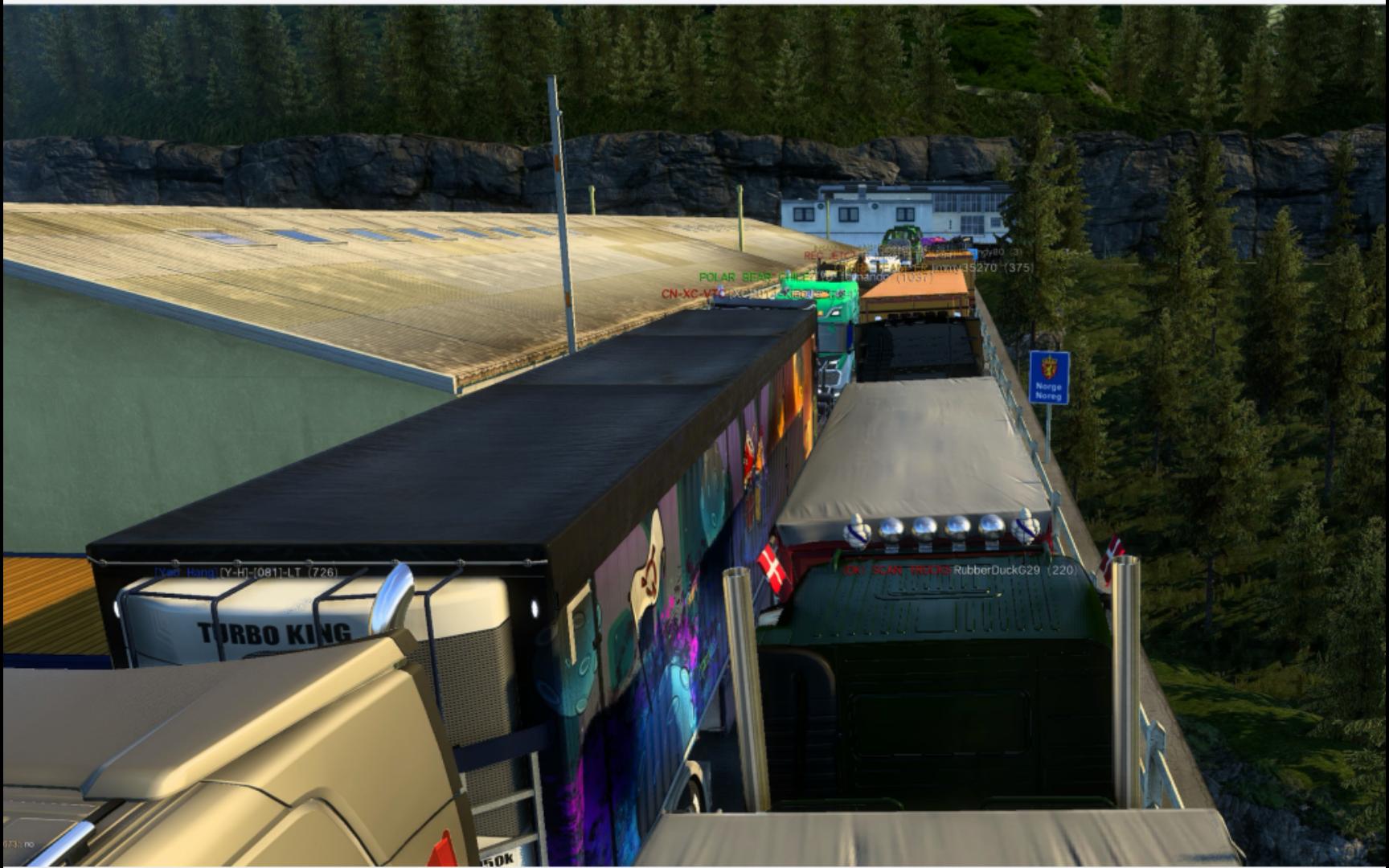 欧卡2第一次跑矿山,矿山大堵车