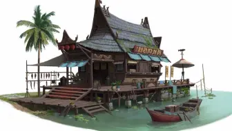 【3dmax房子建模】零基础 木屋场景模型建模思路技巧讲解